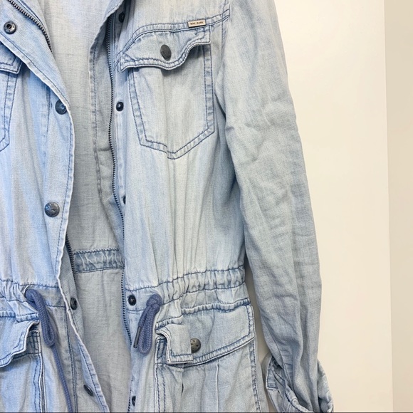 Soft denim anorak utility jacket - Picture 2 of 4